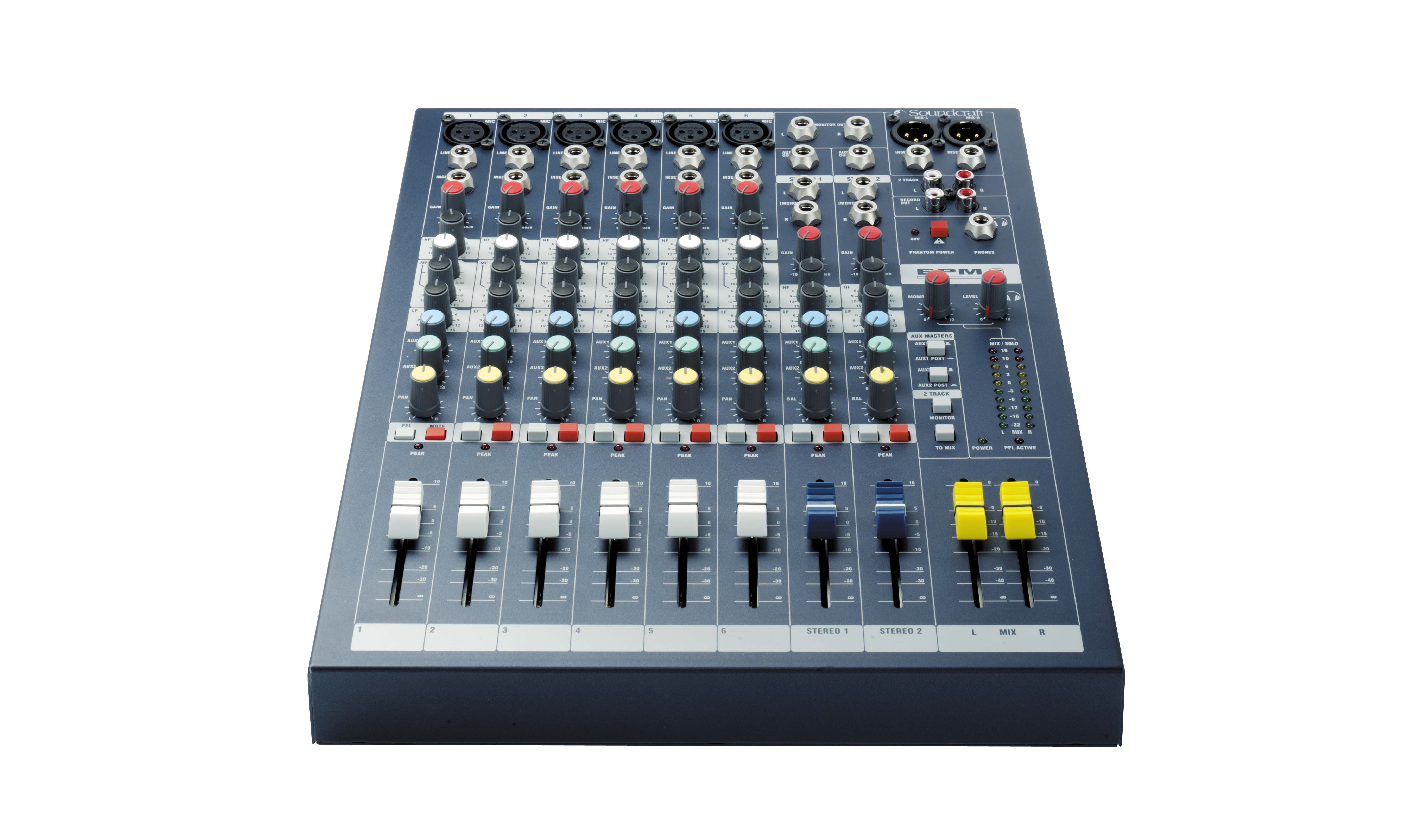 Soundcraft 声艺 EPM6 6 路模拟调音台|GB30 话放小型会议模拟混音台 | 徐州音响工程 | 江苏志昂音响工程有限公司