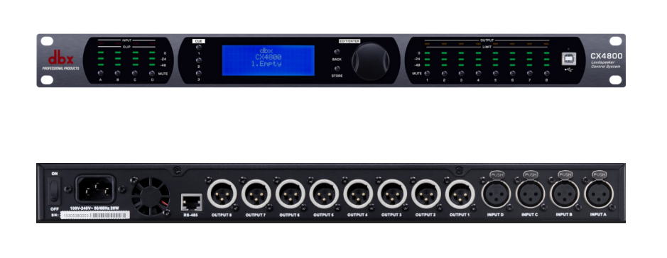 dbx CX4800 4 进 8 出扬声器控制系统｜dbx CX4800 数字音频处理器｜支持 JBL 音箱预设｜徐州音响工程｜江苏志昂音响工程有限公司